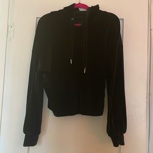 WILD FABLE - Black VELVET Hoodie